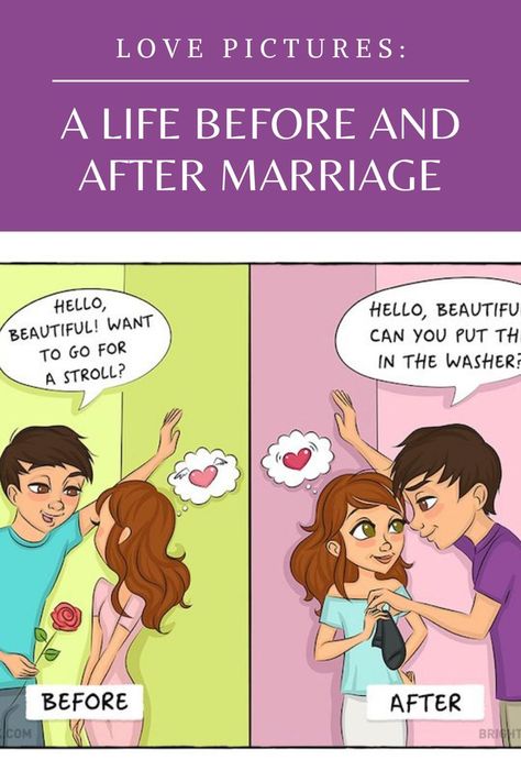 Have you ever noticed the changes Before and After your marriage? Check out this pictures and surely you can relate ;-) #relationship #marriage #beforeandafter #changesinmarriage #adjustments #love #mamabee Before And After Marriage, Life After Marriage, Love And Understanding, After The Wedding, All About Love, After Marriage, Before Marriage, Love Pictures, About Love