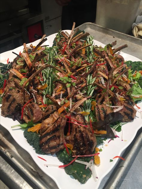 Lamb lollipop chops for a dinner buffet.  By Biscottis Catering. Lamb Lollipops, Lollipop Recipe, Dinner Buffet, Lamb Chop, Catering Events, Golden Birthday, Lamb Chops, Event Catering, Wedding Board