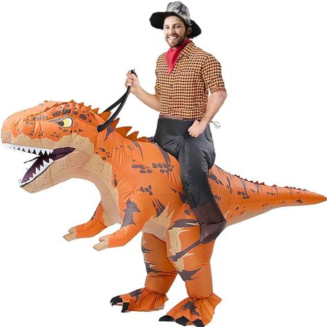 Inflatable Dinosaur Costumes Adult Size T-REX Ride on Halloween Costume Funny Dino Blow up Costume Adult Dinosaur Costume, Costume Dinosaure, Dinosaur Costumes, Inflatable Dinosaur Costume, Rex Costume, Inflatable Dinosaur, Dino Costume, T Rex Costume, Inflatable Costumes