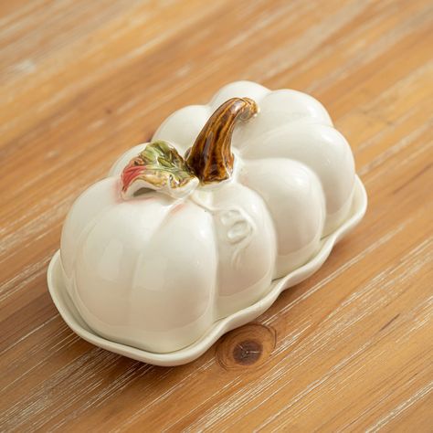 PRICES MAY VARY. 【Made of ceramic】ceramic butter dish. YINYUEDAO butter dish with lid is made of high gloss glazed porcelain, non-toxic, odorless and easy to clean. It is more beautiful and safer than plastic and crystal glass butter dishes. 【Large Butter Dish】The Pumpkin Butter Keeper measures 7.2'' x 3.9'' x 3.9'' and is large enough to hold various types of butter. 【Multifunctional Use】This butter dish can hold not only butter, but also other delicious dishes, fruits and snacks. It can be use Pumpkin Kitchen Decor, Restaurant Utensils, Fall Tableware, Dining Plate, Butter Keeper, Ceramic Butter Dish, Fall Festivities, Festival Gifts, Dining Plates