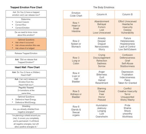 Emotional Code Chart, The Emotion Code Chart, Emotion Code Questions, Emotion Code Healing, Emotions In The Body Chart, Emotional Code, Emotion Code Chart, The Emotion Code, I Will Be Ok