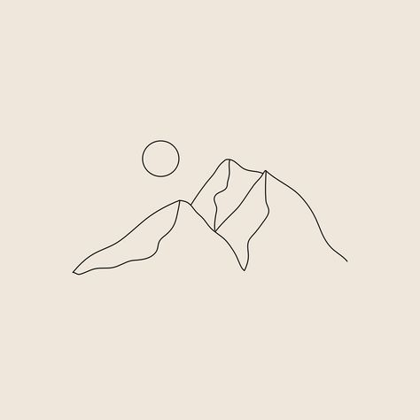 Mountain Logo Design, Mountain Tattoo Simple, Mountain Logo, Mountain Drawing, Mountain Logos, Cute Tiny Tattoos, Mountain Tattoo, Custom Tattoo Design, Simplistic Tattoos