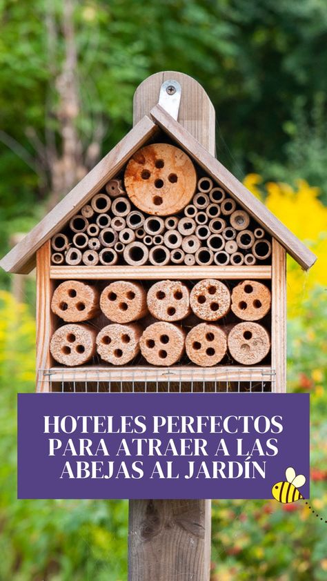 ¿Quieres ayudar a preservar y mejorar la salud del ecosistema de tu jardín? Coloca un hotel para abejas y demás insectos beneficiosos. Te mostramos lo mejor valorados de Amazon. ¡Toma nota! #hotelparaabejas #hotelesparainsectosbeneficiosos Insect House, Bee Friendly Flowers, Bee Friendly Garden, Bee Hotel, Bug Hotel, Mason Bees, Insect Hotel, Garden Decor Items, Bird Care