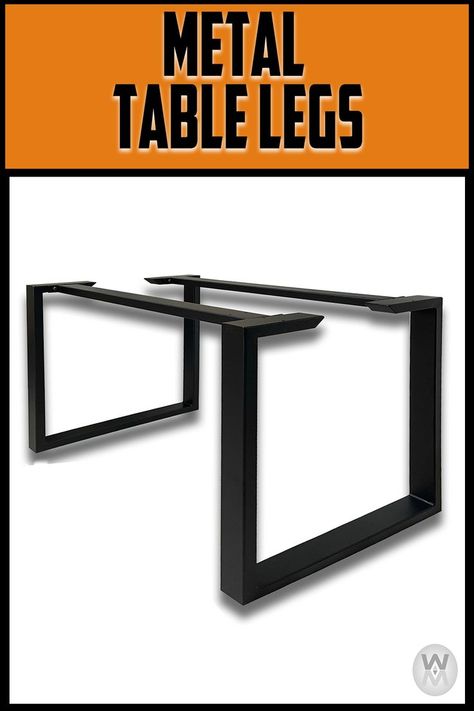 Steel Legs For Table, Dining Table Steel Legs, Table Base Diy, Live Edge Table Legs, Dining Table Steel, Table Legs Diy, Metal Leg Dining Table, Booth Table, Diy Table Legs