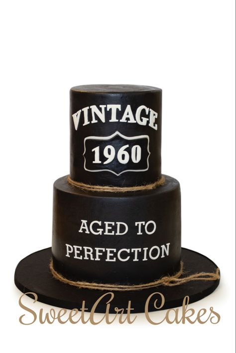 Vintage Aged To Perfection Cake, Aged To Perfection Cake, Vintage Aged To Perfection, Cake For Husband, 60th Birthday Cakes, Custom Birthday Cakes, Football Cake, Beautiful Birthday Cakes, Beautiful Birthday