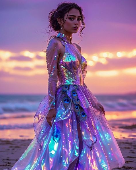 Iridescent dreams made of stunning dresses and gorgeous gowns ✨👗 Which one is your favorite? 💫💖 @leonardoaiofficial #glamdresses #elegantdresses #hautecouture #couturegown #summeraesthetic #aiart #aiartcommunity #aiartwork #aiartist #aigirl #digitalart Iridescent Wedding Dress, Iridescent Fashion, Iridescent Dress, Princess Ball Gowns, Couture Gowns, Glam Dresses, Gorgeous Gowns, Colourful Outfits, Stunning Dresses