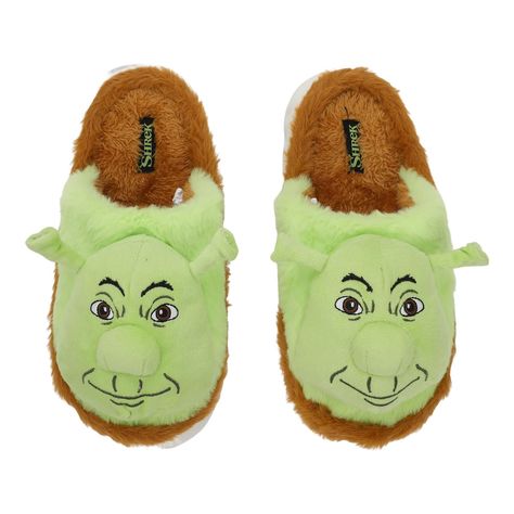 PRICES MAY VARY. CUSTOM DESIGN: These Shrek slippers boast a custom 3D Shrek character head design that captures the essence of the beloved ogre. Step into the magical world of Shrek with these unique and enchanting slippers. SHOE SIZE: Available in various sizes, these Shrek slippers cater to different women's shoe sizes. Choose from small (6-7), medium (8-9), or large (11-12) for a comfortable fit that suits your preference. OFFICIALLY LICENSED: These plush slippers are officially licensed Shr Shrek Slippers, Shrek Shoes, Character Head Design, Shrek Merch, Shrek Plush, Charity Core, Eva Core, Billie Wallpaper, Nike Winter Jackets