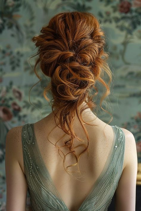 40 Stylish Updos for Medium Length Hair Formal Updos For Medium Length Hair Curly, Loose Romantic Updo, Fairy Updo, Whimsical Updo, Loose Wedding Updo, Elegant Hair Updos, Soft Romantic Updo, Whimsical Wedding Hair, Loose Curls Updo