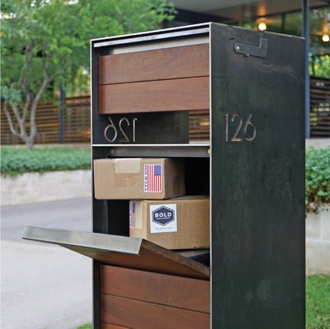 Mailboxes - Bold MFG & Supply Parcel Mailbox, Package Mailbox, Large Mailbox, Mailbox Landscaping, Diy Mailbox, Steel Mailbox, Mailbox Ideas, Custom Mailboxes, Modern Mailbox