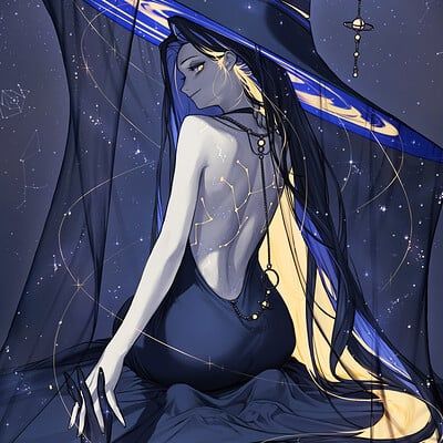 ArtStation - Rinotuna Elf Queen Art, Witch Queen Art, Galaxy Character Design, Galaxy Goddess, Moon Elves, Elf Queen, Galaxy Drawings, Space Dragon, Witch Characters