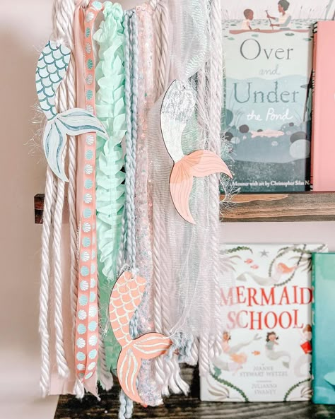 Mermaid Kids Party, Diy Mermaid Decor, Coral Party, Mermaid School, Mermaid Pirate Party, Mermaid Theme Birthday Party, Mermaid Barbie, Mermaid Crafts, Mermaid Room