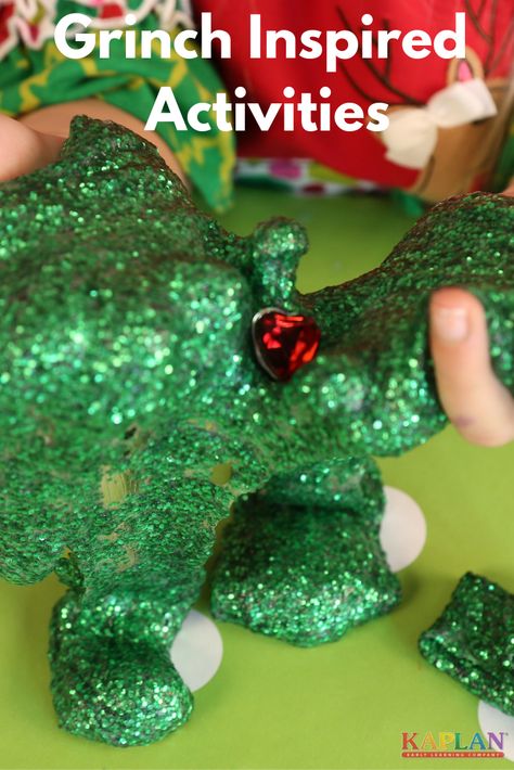 Grinch Inspired Activities | Kaplan Early Learning Company Grinch Slime, Winter Crafts, Sensory Play, In The Classroom, Winter Holiday, Early Learning, The Classroom, Tree Ornament, Winter Holidays