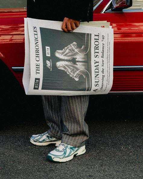 A fan-favorite ever since the early 2000s, the New Balance 740 returns from the brand’s rich archives: Clad in a brand new colorway, the pair fuses its running heritage – via mesh upper and shock-absorbing ABZORB midsole – with updated details on the streamlined silhouette. Out now on www.bstn.com! #bstnstore #newbalance #nb740 New Balance 740, Blue Shoes, New Balance