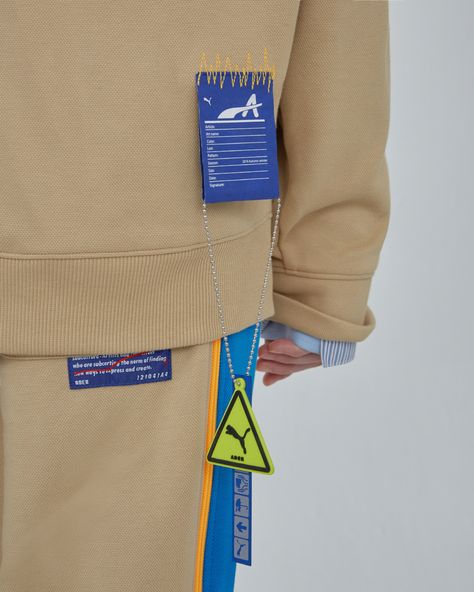 ADER AderSpace # Shop # Mm Paris, Clothing Labels Design, 자수 디자인, Puma X, Garment Labels, Clothing Tags, Woven Label, Tag Design, Woven Labels