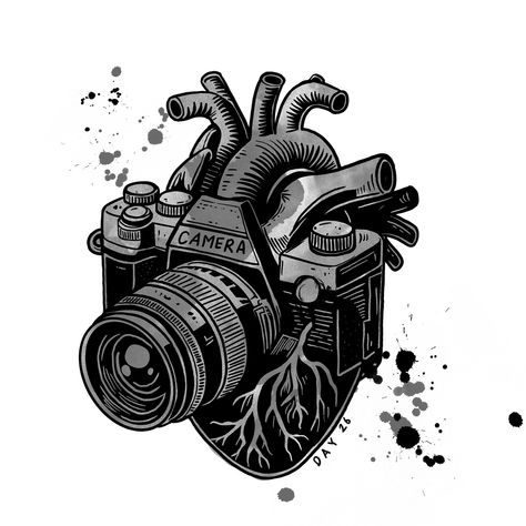 All my heart can capture📷✨ @inktober Day 26/31 Theme : Camera #inktober #inktober2024 #journal #camerainktober #journalart #camera #dslr #digitalart #inktoberart #digitaljournal #procreate #paper #dslrart #cameradoodle #heart #heartdoodle #photography #inktober2024 #inktoberday26 #inktoberchallenge Vintage Camera Tattoo Design, Drawing A Camera, Videographer Tattoo Ideas, Camera Tattoo Design Photographers, Camera Lens Tattoo, Camera Inktober, Camera Drawing Sketches, Vintage Camera Tattoos, Camera Doodle