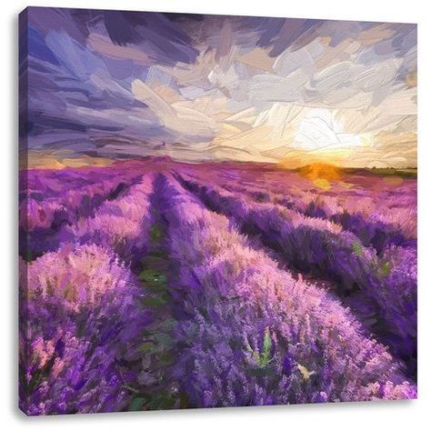 Lavender Field, Landscape Paintings Acrylic, Lake Wall Art, Ink Drawings, Lavender Fields, Painting Art Projects, Canvas Art Painting, Tree Art, 그림 그리기