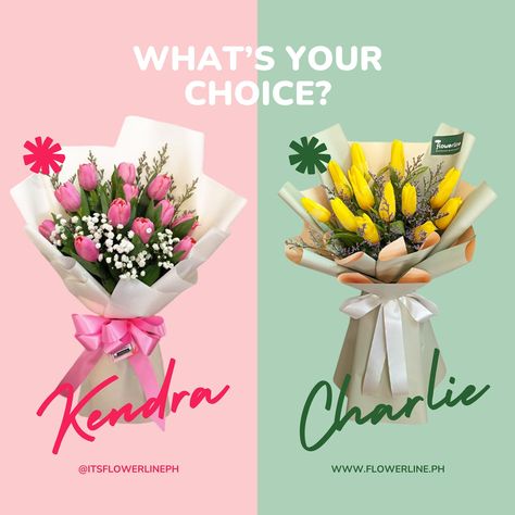 FIND THE PERFECT COLOR OF TULIPS TO EXPRESS YOUR FEELINGS 🔎 🩷 PINK TULIPS symbolize affection, love, and good wishes, often used to convey happiness and admiration. 💛 YELLOW TULIPS represent cheerfulness, hope, and friendship, making them a perfect choice for brightening someone’s day. Would you prefer KENDRA, our bouquet of pink tulips, or CHARLIE, our bouquet of yellow tulips? 💐 - Find your blooms @itsflowerlineph. We ship in Metro Manila and nearby provinces. 🛵 Easily order via WWW... Color Of Tulips, Marketing Digital Ideas, Illusion Photos, Florist Studio, Flower Shop Design, Makati City, To Express Your Feelings, Good Wishes, Pipe Cleaner Crafts