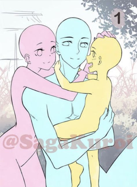 Pregnant Couple Drawing Base, Anime Family Base Drawing, 3 Person Family Drawing Base, Family Base Drawing, Ych Family, Family Poses Drawing, Family Pose Reference, Family Drawing Reference, Parent And Kid Drawing Reference