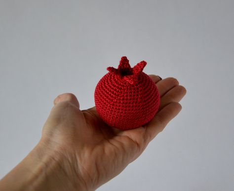 #etsy shop: 1 Pcs - Crochet pomegranate, Crochet play food, Kitchen decoration, Crochet fruit, Knitted toy food, Waldorf play food, Amigurumi food https://etsy.me/3nYkhGQ #red #birthday #brown #independenceday #crochetpomegranate #crochetplayfood #kitchendecoration Pomegranate Crochet, Crochet Pomegranate, Food Amigurumi, Waldorf Play, Amigurumi Food, Red Birthday, Fidget Blankets, Pretend Play Food, Crochet Fruit