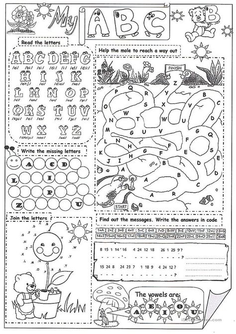 my abc - English ESL Worksheets for distance learning and physical classrooms English Abc, Abc Crafts, Abc Worksheets, Alphabet Worksheets Preschool, Abc Coloring, Kids Schedule, English Worksheets For Kids, Kids English, Abc For Kids