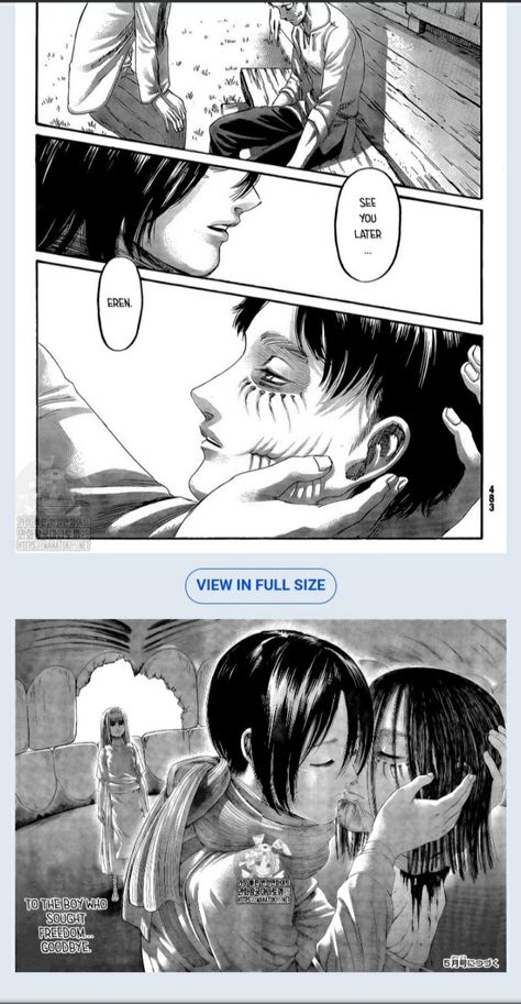 eren and mikasa's first and last kiss💔 Mikasa X Eren, Attack On Titan Tattoo, Manga Tattoo, Eren X Mikasa, Last Kiss, Anime Undertale, Eren And Mikasa, Attack On Titan Eren, Attack On Titan Art