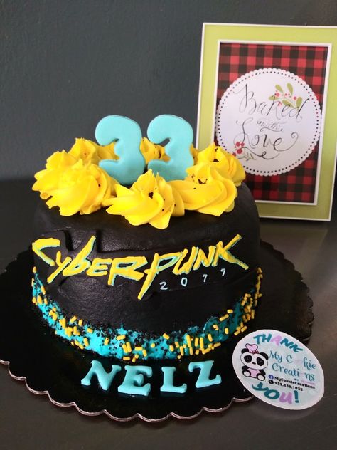 27 Birthday, Monster Inc Birthday, 27th Birthday, Pretty Birthday Cakes, Cyberpunk 2077, Monsters Inc, Birthday Cakes, Cyberpunk, Birthday Cake