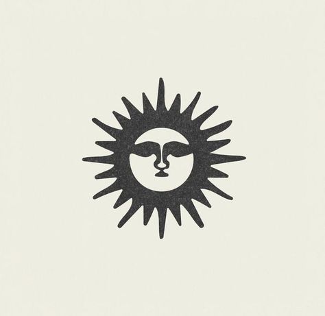 Handpoke Tattoo, Sun Illustration, Illustrations Art, Design Illustrations, Branding Business, Sun Tattoo, Black Ink Tattoos, Arte Inspo, Simplistic Tattoos