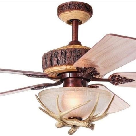 Tropwellhouse Indoor Rustic Ceiling Fan with Light and 5 Wood Blades, Antler Ceiling Fan Homer Decoration for Bedroom Living Room Chandelier Ceiling Fan with Remote of 52Inch (Bronze) Log Cabin Lighting, Retro Ceiling Fans, Rustic Ceiling Fan, Antlers Decor, Ceiling Fan Bedroom, Ceiling Fan With Lights, Farmhouse Ceiling Fan, Industrial Fan, Rustic Ceiling