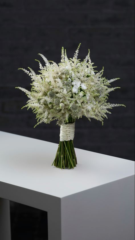 Astilbe Wedding, Clutch Bouquet, Holy Matrimony, 23 August, Boquette Flowers, Flower Guide, White Bouquet, Flower Bouquets, Bridal Bouquets