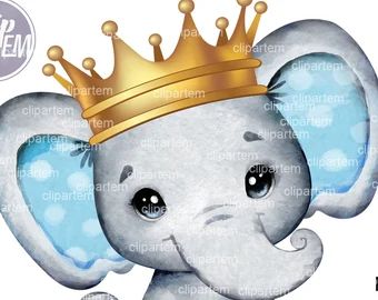 clipartem | Etsy Crown Baby Boy, Royal Elephant, Elephant Clip Art, Elephant Svg, Art Cricut, Prince Theme, Royal Baby Showers, Purple Elephant