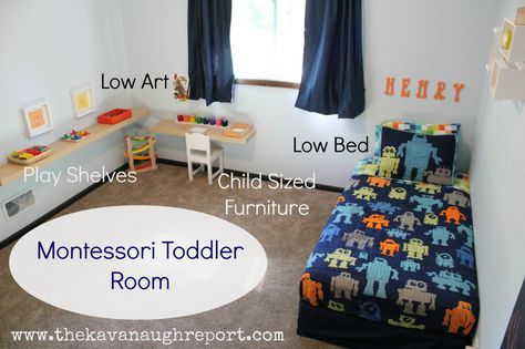 Montessori-Room-No-Mirror Ikea Toddler Room, Montessori Toddler Room, Montessori Toddler Bedroom, Toddler Bedroom Sets, Montessori Toddler Rooms, Boy Toddler Bedroom, Montessori Bedroom, Montessori Bed, Montessori Room