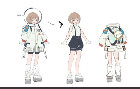 Astronaut Jacket, Cyberpunk Aesthetic Outfit, Anime Astronaut, Space Jacket, Astronaut Outfit, Drawn Outfits, Suit Drawing, Space Character, Space Outfit