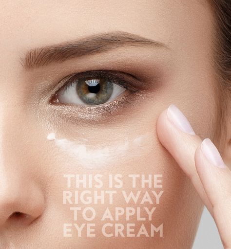 Believe it or not, we've been applying eye cream wrong all this time. Firming Eye Cream, Oil Free Makeup, Night Time Skin Care Routine, Nighttime Skincare, Beauty Magic, Lots Of Makeup, All This Time, Daily Skin Care, Skin Care Regimen