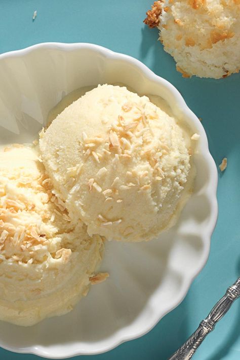 Pineapple-Coconut Gelato Recipe Wedding Cake Ice Cream, Gelato Maker, Gelato Recipe, Cake Ice Cream, Coconut Ice, King Food, Coconut Ice Cream, King Arthur Flour, Pineapple Coconut