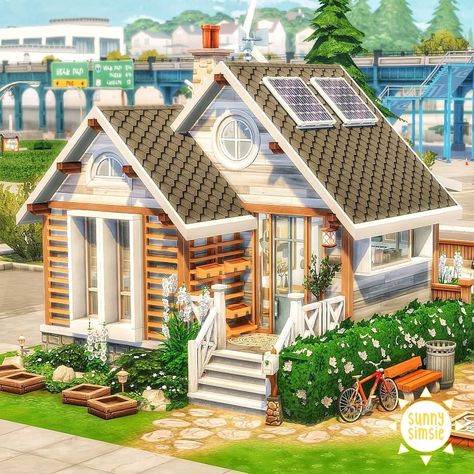 Sims 4 32 Tile Home, Evergreen Harbor House, Sims 4 Evergreen Harbor Apartment, Sims Micro Home, Sims 4 Micro House Floor Plans, Sims 4 Evergreen Harbor House, Eco Lifestyle Sims 4 House, Micro Home Sims 4, Sims 4 Floorplan Small House