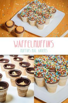 #Muffins sind einfach toll. Sie sind schnell gemacht, es gibt sie in so vielen verschiedenen Varianten und Kinder lieben sie einfach! Normalerweise backt man Muffins in kleinen Förmchen, aber wie wäre es mal mit einer etwas anderen Variante – den #Waffelmuffins. Karneval Snacks, Grill Party, Baking Muffins, Easy Baking Recipes Desserts, Party Buffet, Snacks Für Party, Birthday Cake Kids, Party Snacks, Easy Baking