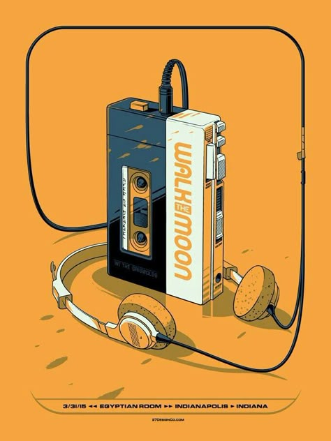 Poster Grafico, Walk The Moon, Graphisches Design, Gig Poster, City Pop, Image Swag, Cassette Player, Retro Game, Gig Posters