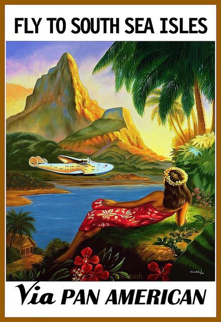 China Clipper Poster | Flickr - Photo Sharing! Hawaii Room, Vintage Airline Posters, Plane Flying, Hawaii Vintage, Hawaiian Art, Vintage Airlines, Retro Travel Poster, Vintage Hawaii, Vintage Hawaiian