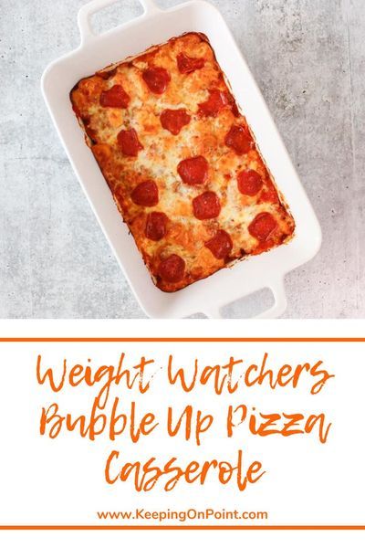 Weight Watchers Bubble Up Pizza Casserole - this is perfect when I'm craving pizza! Bubble Up Pizza, Weight Watchers Pizza, Low Carb Soup Recipes, Weight Watchers Recipes Desserts, Pizza Casserole, Weight Watcher Dinners, Best Casseroles, Craving Pizza, Bubble Up