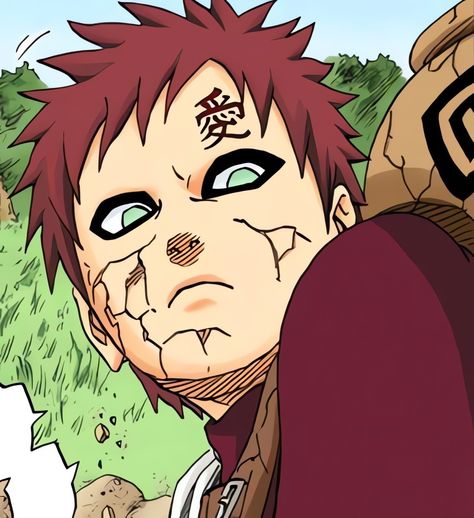 Naruto Shippuden Manga Colored, Cool Naruto Pfp, Gaara Manga Color, Gaara Official Art, Gaara Pfp, Gaara Manga, Gaara Icon, Gaara Fanart, Naruto Manga Icon