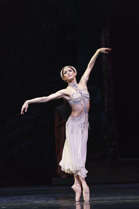 Marianela Nuñez as Nikiya in La Bayadère, The Royal Ballet © 2018 ROH. Photographed by Bill Cooper Famous Ballets, The Royal Ballet, Ballerina Barbie, Ballet Pictures, Ballet Beauty, Ballet Theater, Dancers Outfit, Ballet Photos, Floral Corset