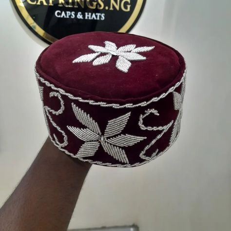 Wine Color Igbo Men Beaded Cqp available for Sale at Capkings.ng. This beaded cap is popularly used by igbo men especially during traditional wedding ceremony. It is also worn by wedding Groomsmen and asoebi friends. Contact us today to make any customized design for your personal use ir for your wedding groomsmen. #asoebiafrica #asoebicaps #beadedcapsforgrooms #beadedcapsinuyo #beadedcapsinibadan Wedding Ceremony Traditions, Wedding Groomsmen, Wine Colored, Bead Caps, Traditional Wedding, Hats For Men, Caps Hats, Wedding Ceremony, Color