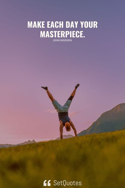 Make each day your masterpiece. – John Wooden John Wooden, The Meaning, Each Day, Asian Beauty, Best Quotes, Quotes, Movie Posters, Film Posters