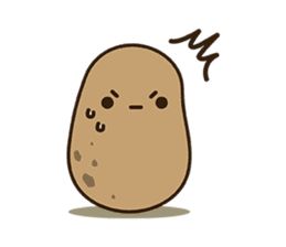 Kawaii Potato sticker #14287233 Potato Picture Cute, Potatoes Cartoon, Potato Quotes, Potato Meme, Potato Drawing, Potato Sticker, Potato Picture, Cartoon Potato, Tiny Potato