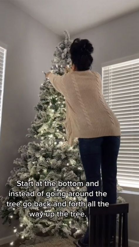 Mom shares viral hack for hanging Christmas tree lights on TikTok How To String Lights On Christmas Tree, Christmas Tree Light Up, Natural Christmas Tree, Up Lights, Hanging Christmas Lights, Shower Lighting, Christmas Is Over, Christmas Tree Lights, Real Christmas Tree