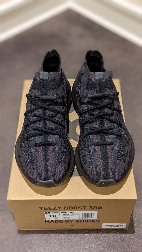 adidas Yeezy Boost 380 Onyx Non-Reflective Size 10 2020 (FZ1270) AUTHENTIC Get a price at https://copapair.com/adidas-yeezy-boost-380-onyx-non-reflective-size-10-2020-fz1270-authentic/ Yeezy 380, Gym Outfit Men, Air Plane, Yeezy Boost 350, New Sneakers, Yeezy Boost, Adidas Yeezy, Adidas Yeezy Boost, Shoe Game