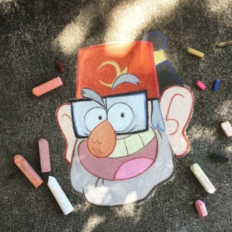 Easy Chalk Drawings, Fun Chalk Art, Sidewalk Chalk Art, Sidewalk Art, Fall Scrapbook, Scrapbook Book, Chalk Drawings, Sidewalk Chalk, Hello Kitty Iphone Wallpaper