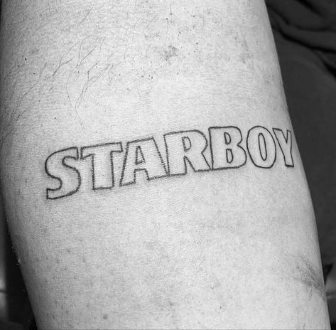 Starboy Tattoo Ideas, Starboy Tattoo The Weeknd, Starboy Tattoo, Shay Core, Weekend Tattoo, The Weeknd Tattoo, Tattoos Aesthetic, Instagram Creative Ideas, Instagram Creative