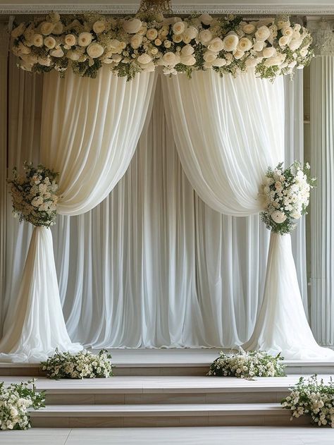 1 Piece, White Wedding Arch Curtain Transparent Chiffon Curtain, 8.8 Size Transparent Fabric Curtain, Suitable For Ceremony, Engagement, Hanging Arch Background Decoration, Event And Stage Decoration, Walkway And Courtyard Decoration,Christmas Multicolor    Polyester     Event & Party Supplies, size features are:Bust: ,Length: ,Sleeve Length: Wedding Reception Backdrop, Diy Wedding Backdrop, Reception Flowers, Diy Backdrop, Ceremony Backdrop, Stage Decorations, Wedding Stage, Wedding Candles, Wedding Deco