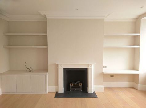 Alcove shelving & cupboards handcrafted for a home in Bath - Bath Bespoke Alcove Corner Desk, Alcove Desk Ideas, Alcove Fireplace, Fireplace Alcove, Alcove Storage Living Room, Alcove Desk, Alcove Ideas Living Room, Alcove Ideas, Living Room Cupboards